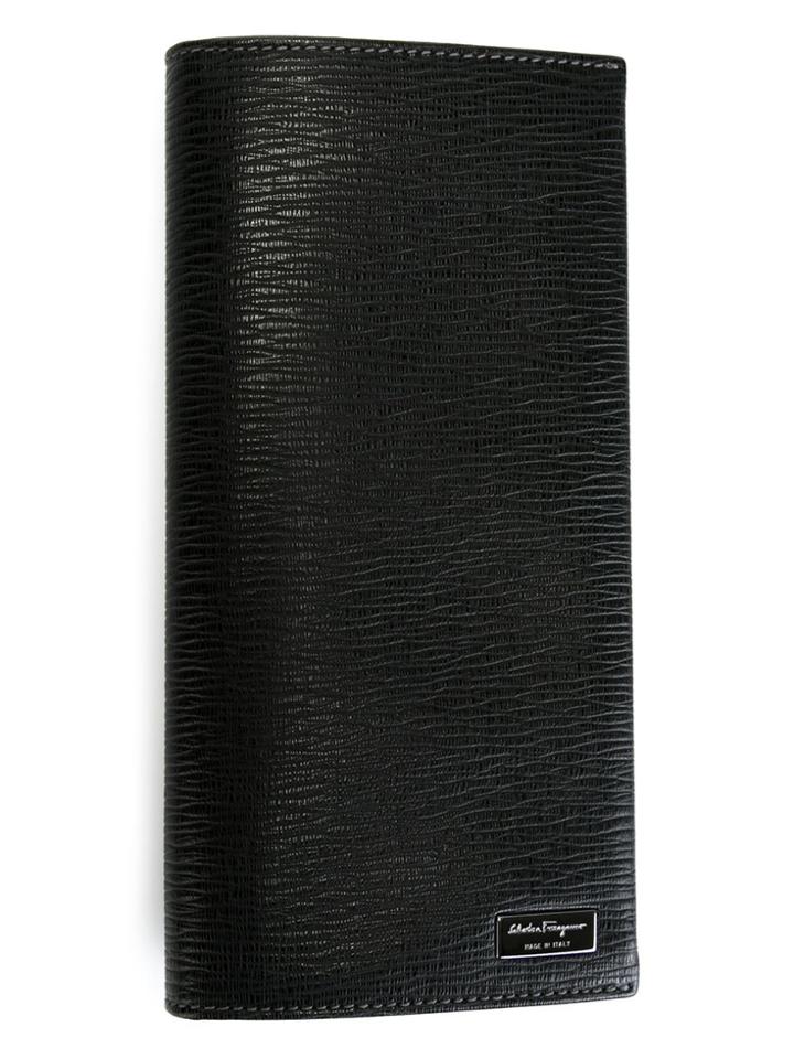 Salvatore Ferragamo Long Trifold Wallet - Black