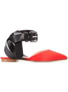 Monse Contrast Ballerinas - Red