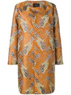 Steffen Schraut Embroidered Single-breasted Coat - Orange