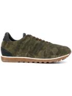 Alberto Fasciani Camouflage Panelled Sneakers - Green
