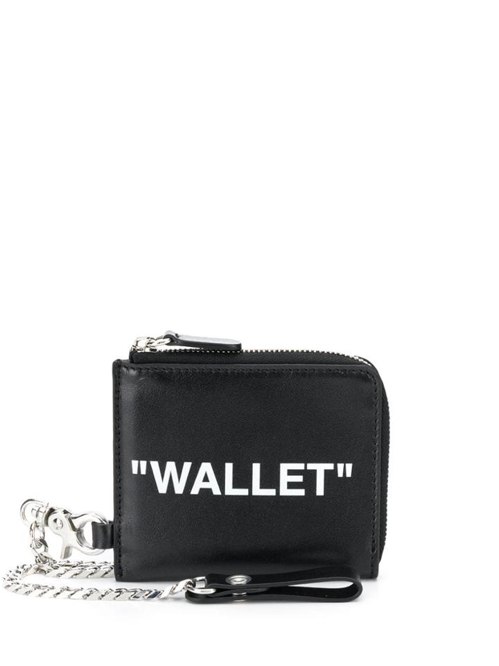 Off-white Quote Zip-around Wallet - Black