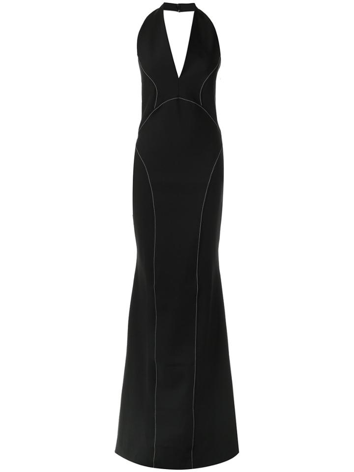 Tufi Duek Halter Neck Gown - Black