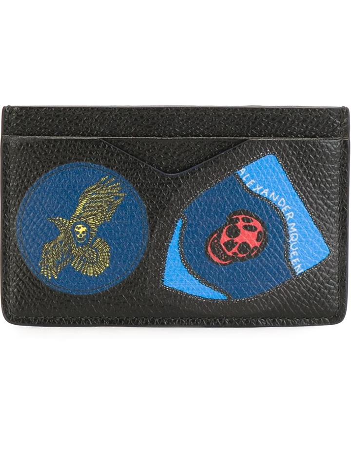Alexander Mcqueen Skull Badge Print Cardholder
