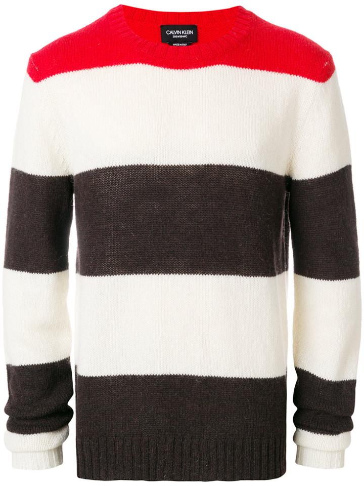 Calvin Klein Striped Colour-block Top - Multicolour