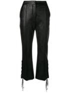 Stella Mccartney Flared Lace-up Side Trousers - Black