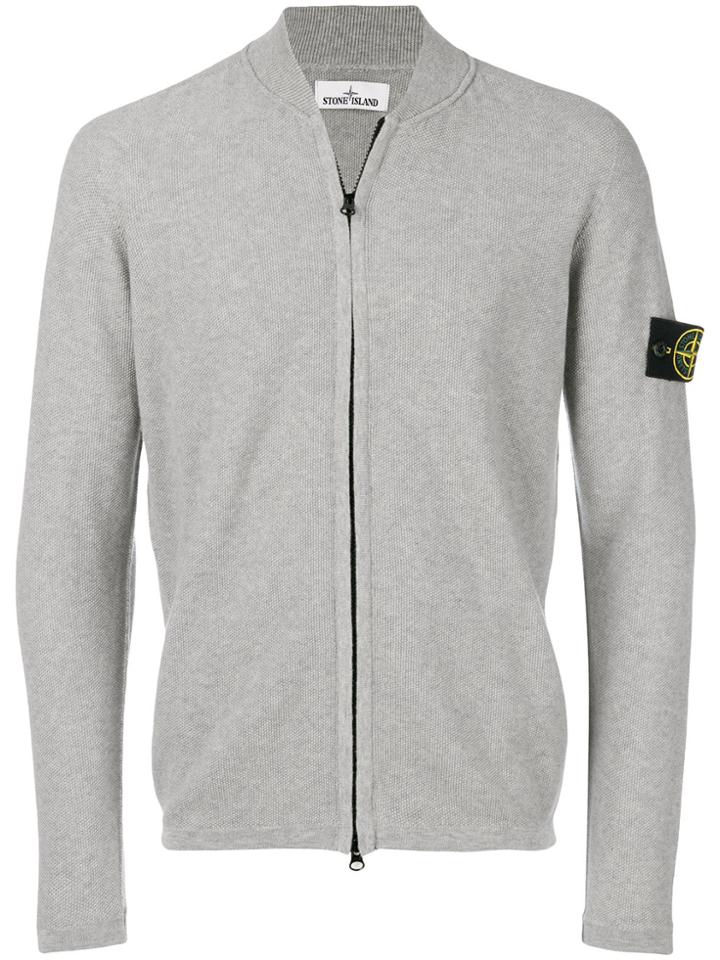 Stone Island Classic Zipped Sweater - Grey
