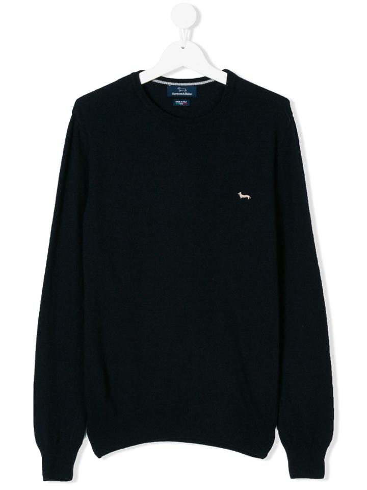 Harmont & Blaine Junior Round Neck Jumper - Blue