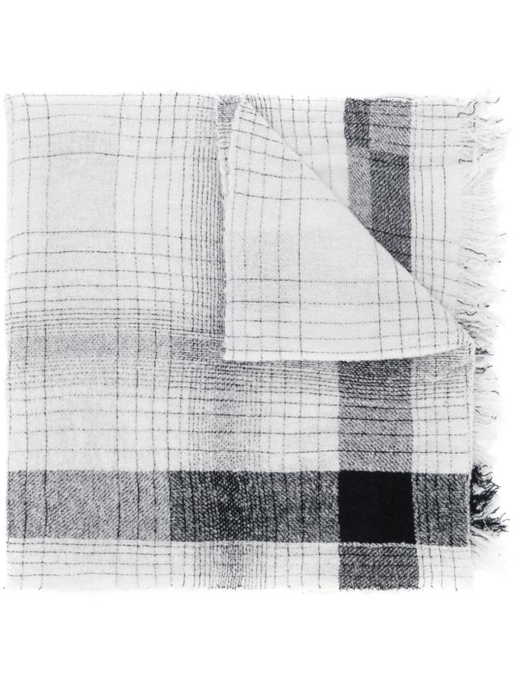 Faliero Sarti Woven Fringe Scarf - White
