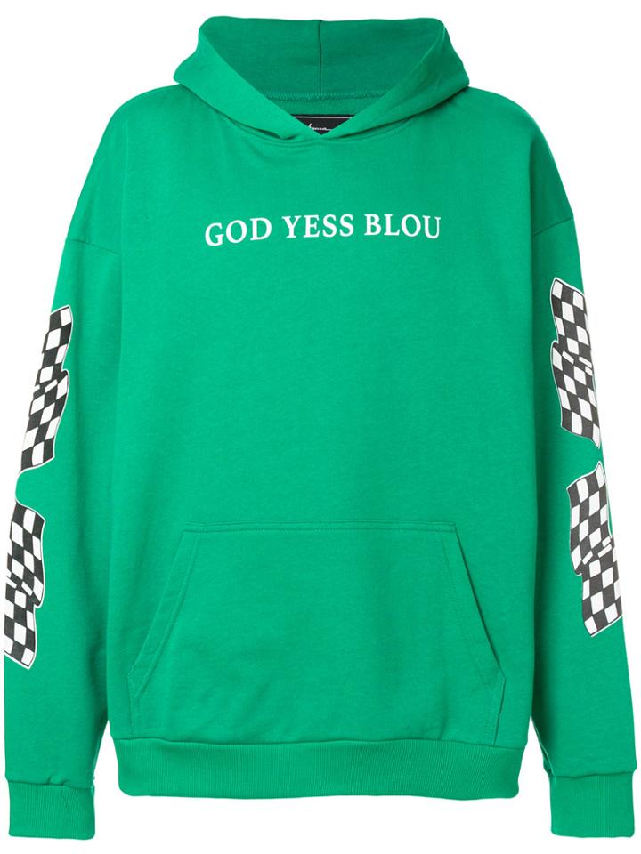 Paura God Yess Blou Hoodie - Green