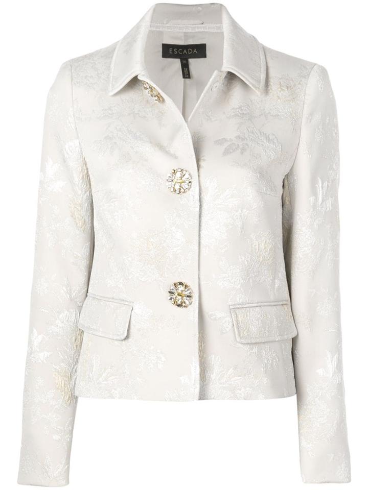 Escada Floral-jacquard Jacket - Neutrals
