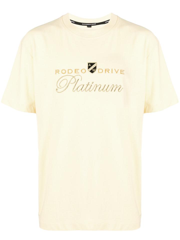 Alexander Wang Embroidered Patch T-shirt - Yellow & Orange