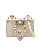 Miu Miu Madras Crystal Embellished Bag, Women's, Grey, Leather/metal/glass