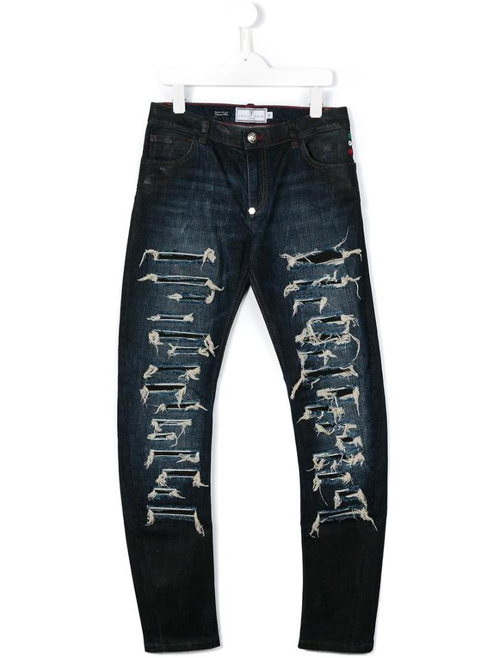 Philipp Plein Kids 'mineral' Jeans, Boy's, Size: 14 Yrs, Blue