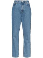 Christopher Kane Straight Leg Crystal Embellished Jeans - Blue