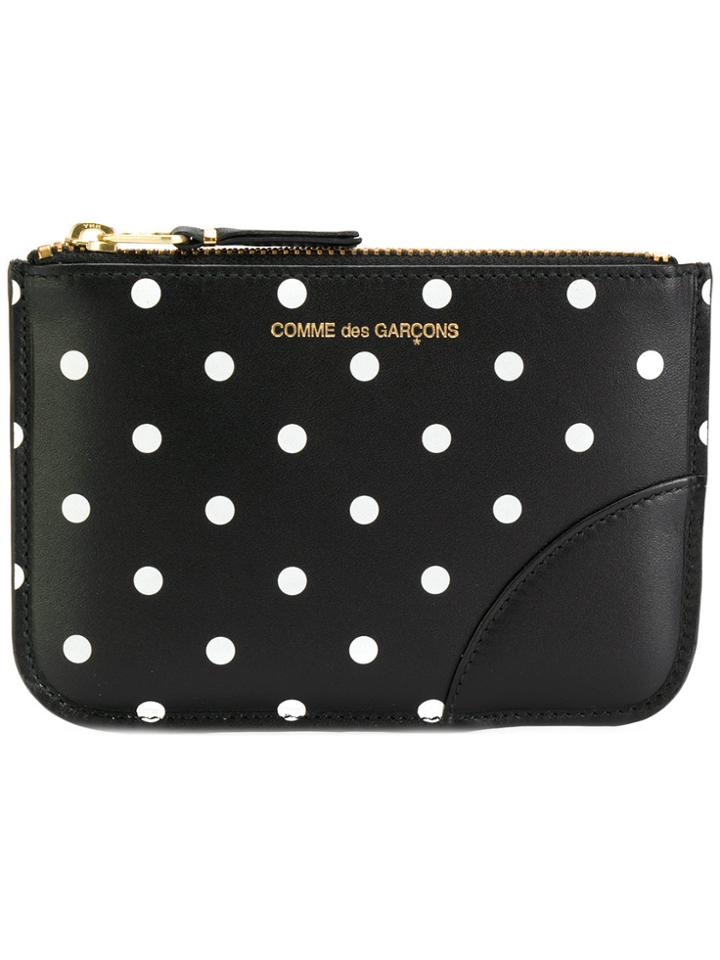 Comme Des Garçons Wallet Polka Dot Zip Wallet - Black
