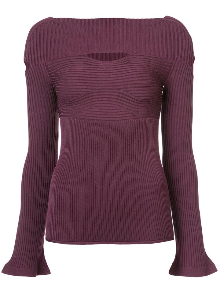 Cushnie Et Ochs Cut Out Sweater - Pink & Purple