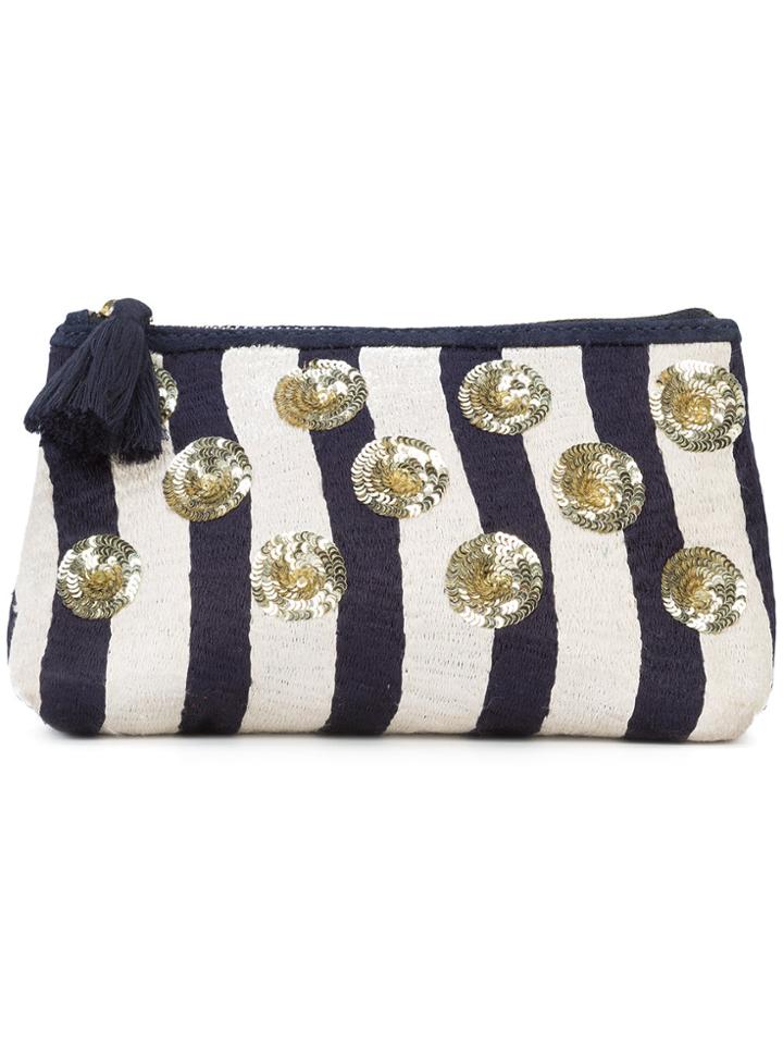 Figue River Stripe Cosmetic Pouch - Blue