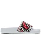 Red Valentino Printed Slides - White