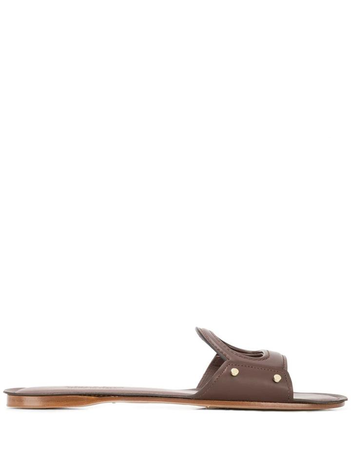 Max Mara Loop Slides - Brown