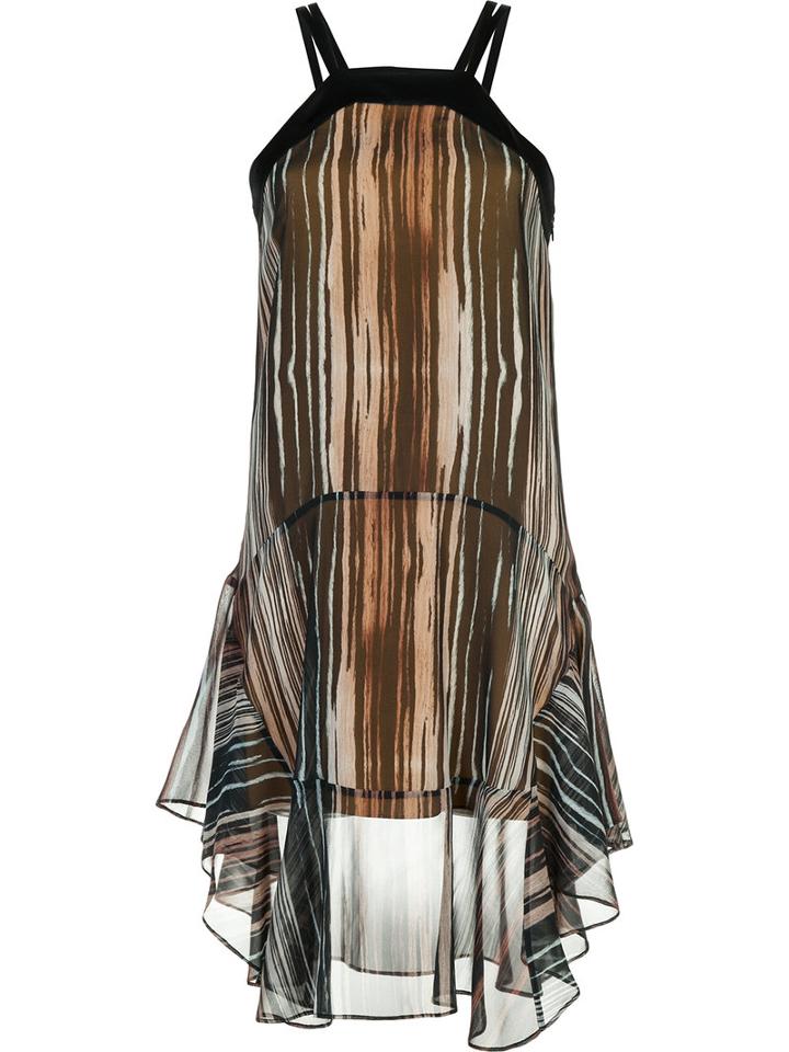 Barbara Bui Layered Dress, Women's, Size: 36, Brown, Silk