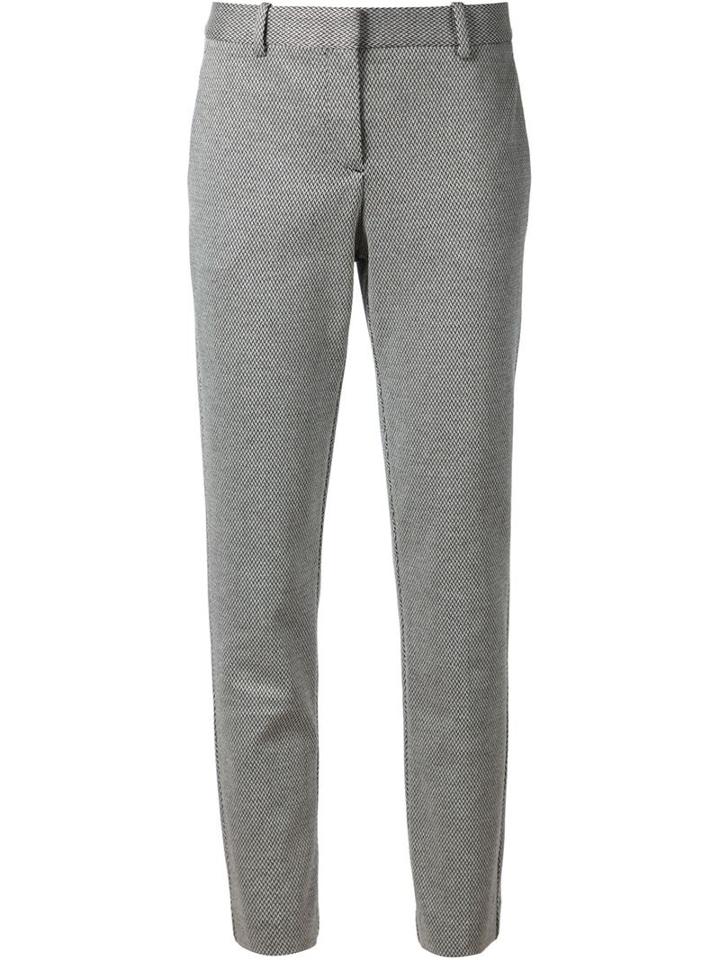 Theory Cropped Trousers, Women's, Size: 8, Grey, Polyamide/polyester/polyurethane/viscose