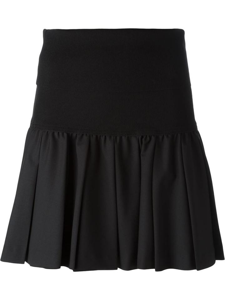 Diesel Black Gold Ribbed Waist Pleat Skirt