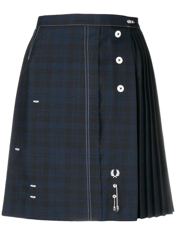 Le Kilt Pleated Tartan Mini Skirt - Black