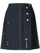 Le Kilt Pleated Tartan Mini Skirt - Black