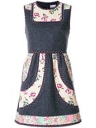 Red Valentino Quilted Checked Dress - Blue
