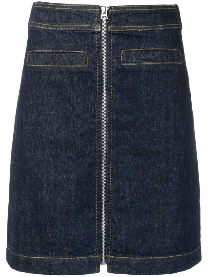 Ymc A-line Denim Skirt - Blue