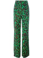 Versace 'camoupard' Palazzo Trousers, Women's, Size: 40, Cotton/spandex/elastane
