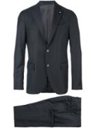 Lardini Two Piece Suit, Men's, Size: 50, Grey, Cotton/cupro/viscose/wool