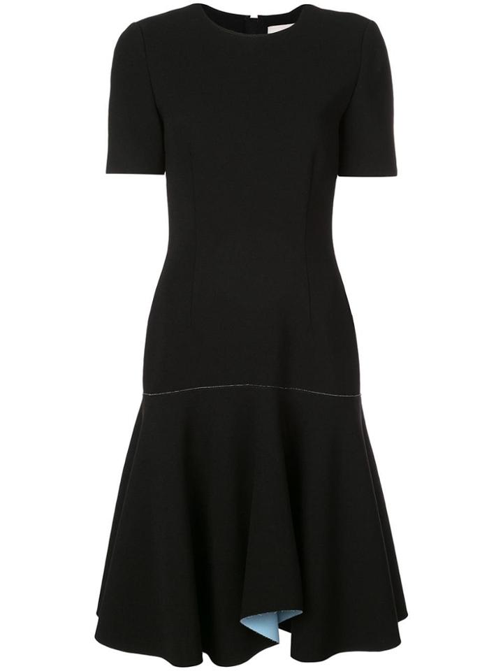 Jason Wu Collection Contrast Lining Flared Dress - Black