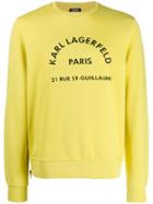 Karl Lagerfeld Logo Printed Sweatshirt - Yellow