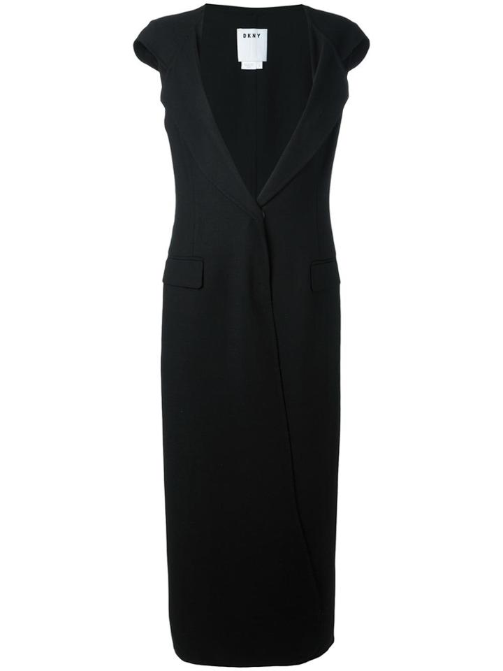 Dkny Sleeveless Hooded Coat - Black