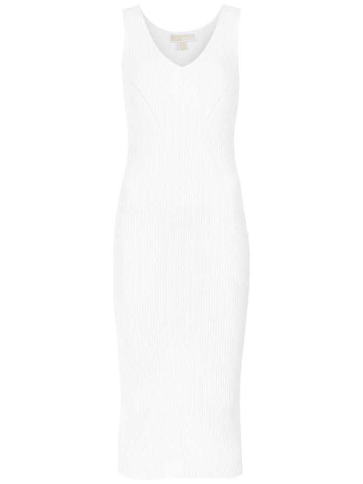 Michael Michael Kors Vnk Rib Swtr Dress - White
