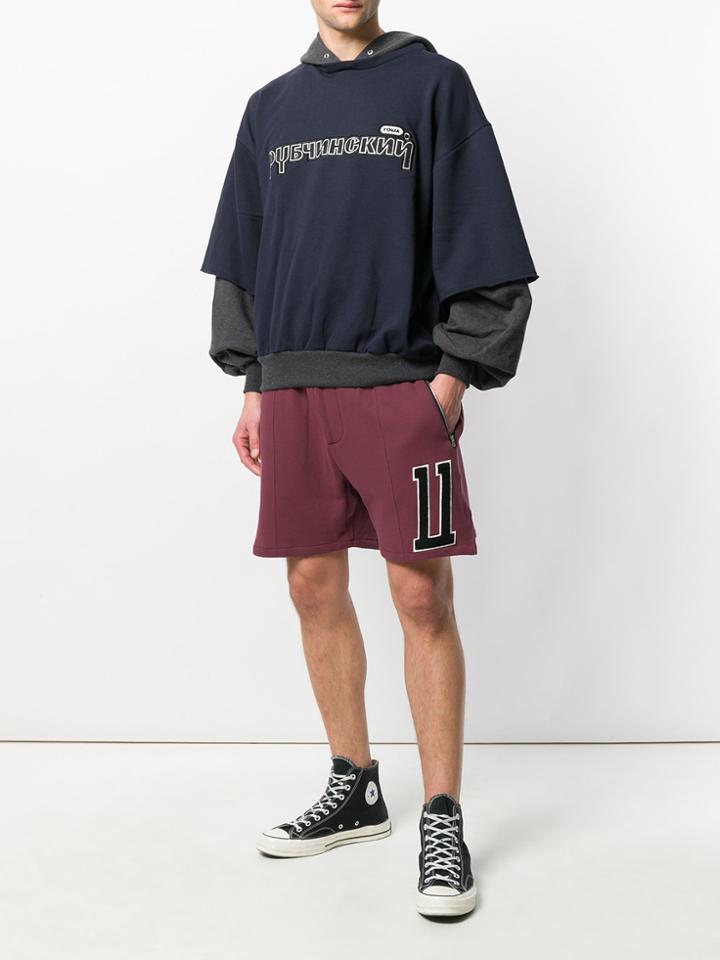 Represent Track Shorts - Pink & Purple