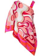 Emilio Pucci Copacabana Print Overlay Silk Skirt - Pink
