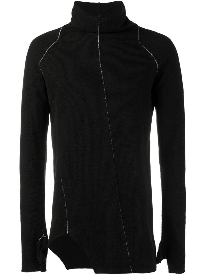 The Viridi-anne Roll Neck Jumper, Men's, Size: 5, Black, Cotton