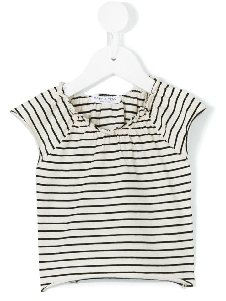 Babe And Tess - Striped Blouse - Kids - Cotton - 9 Mth, Nude/neutrals