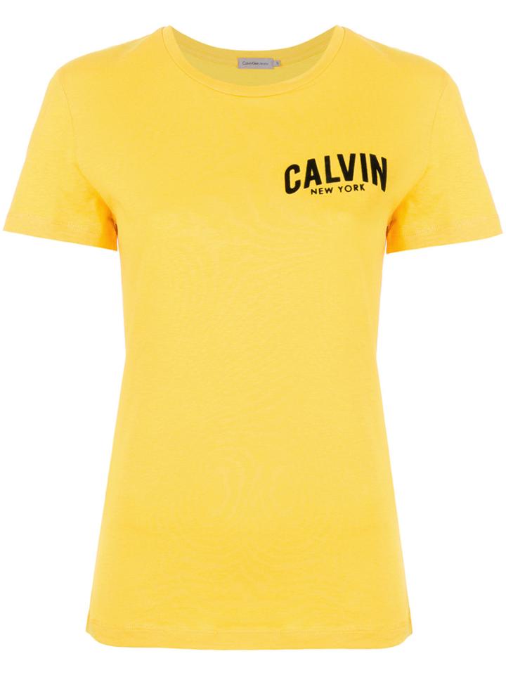 Calvin Klein Jeans Logo Patch T-shirt - Yellow & Orange