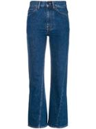 Ports 1961 Cropped Flared Jeans - Blue