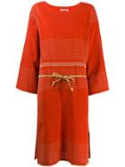 Issey Miyake Pre-owned 1970s Stitched Tunic Dress - Red