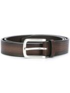 Orciani Etched Snakeskin-effect Belt, Men's, Size: 95, Brown, Leather/brass