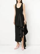 Solace London Draped Side Asymmetric Dress - Black