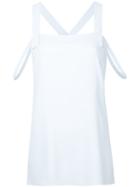 Helmut Lang - Crossed Back Blouse - Women - Acetate/viscose - M, Blue, Acetate/viscose