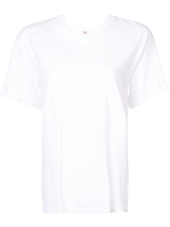 Re/done Half Sleeve Tee - White