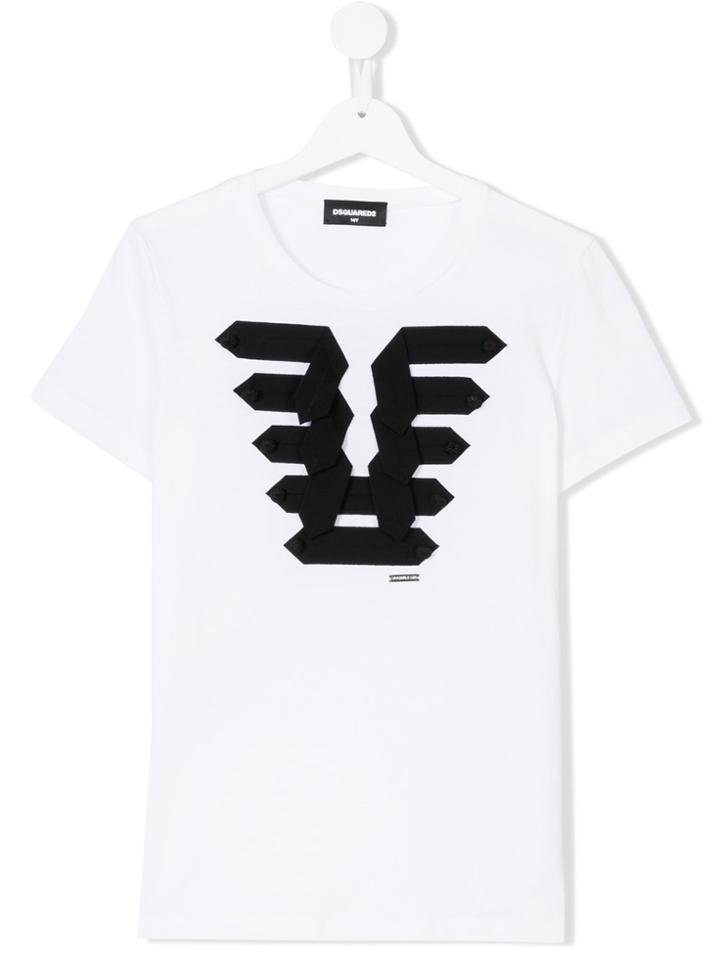 Dsquared2 Kids Appliqué T-shirt Dress - White