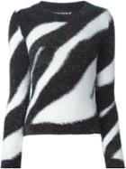 Boutique Moschino Zebra Striped Sweater