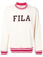 Fila Fleece Logo Embroidered Sweatshirt - Neutrals